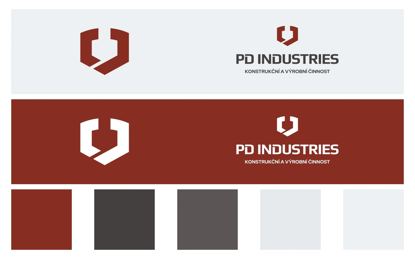PD Industries logo, colours and core brand elements